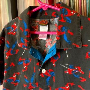 Spider-Man vintage camp shirt kids 10 12 M